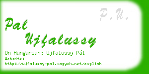 pal ujfalussy business card
